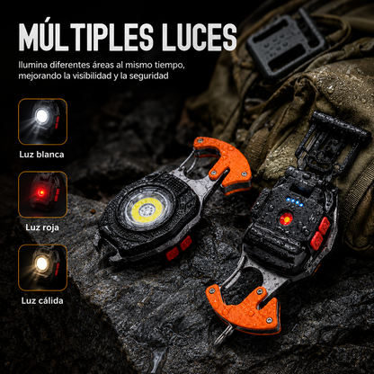 SparkGear® Llavero 8 en 1 - Todo lo que Necesitas en tu Bolsillo🔦
