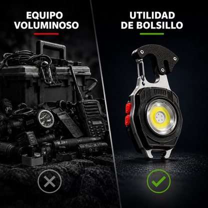 SparkGear® Llavero 8 en 1 - Todo lo que Necesitas en tu Bolsillo🔦