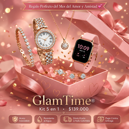 GlamTime® — Kit 5 en 1 💍 El regalo perfecto para el mes del amor y amistad