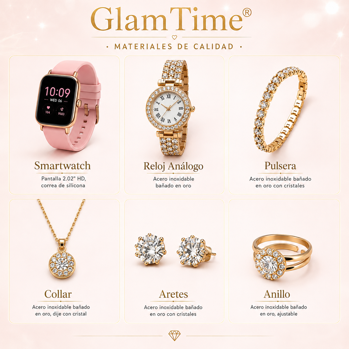 GlamTime® — Kit 5 en 1 💍 El regalo perfecto para el mes del amor y amistad
