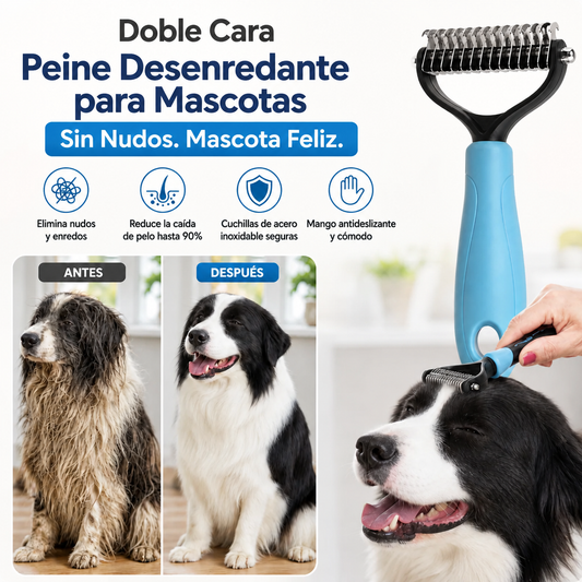 Peine de doble cara - para el cuidado de tu mascotas 🐶