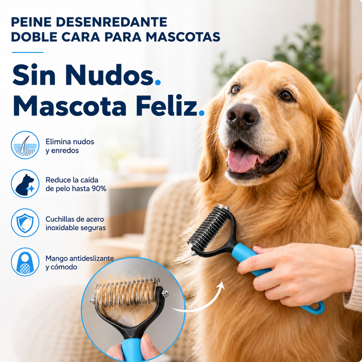 Peine de doble cara - para el cuidado de tu mascotas 🐶