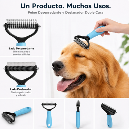 Peine de doble cara - para el cuidado de tu mascotas 🐶