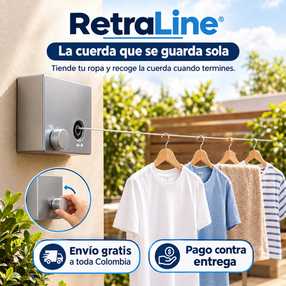 RetraLine® Sistema de Tendido Retráctil  🧺  — resistente, práctico y elegante