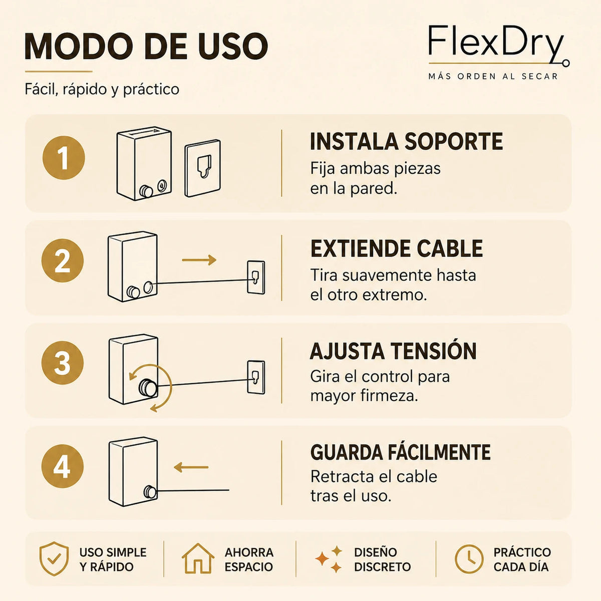 RetraLine® Sistema de Tendido Retráctil  🧺  — resistente, práctico y elegante
