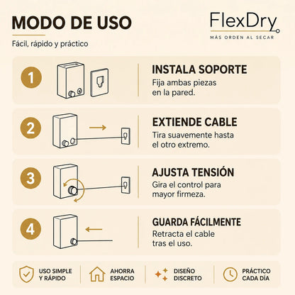 RetraLine® Sistema de Tendido Retráctil  🧺  — resistente, práctico y elegante