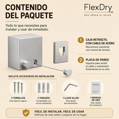 RetraLine® Sistema de Tendido Retráctil  🧺  — resistente, práctico y elegante