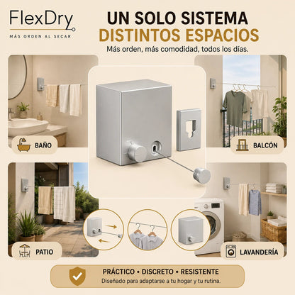 RetraLine® Sistema de Tendido Retráctil  🧺  — resistente, práctico y elegante