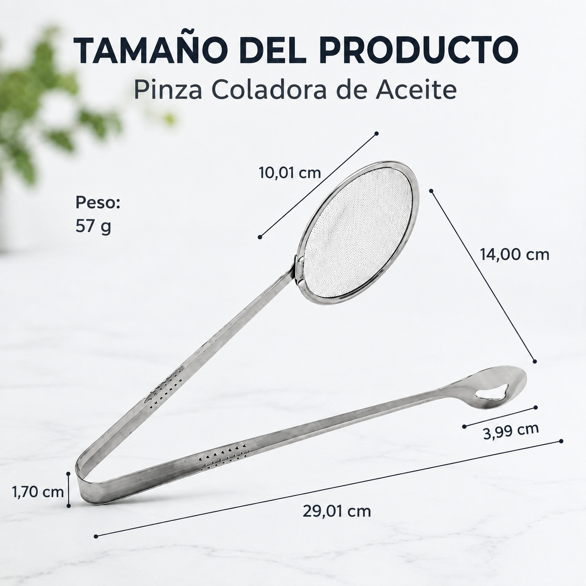 FryTongs® Pinzas con Colador 🍗 — saca y escurre el aceite en un solo paso